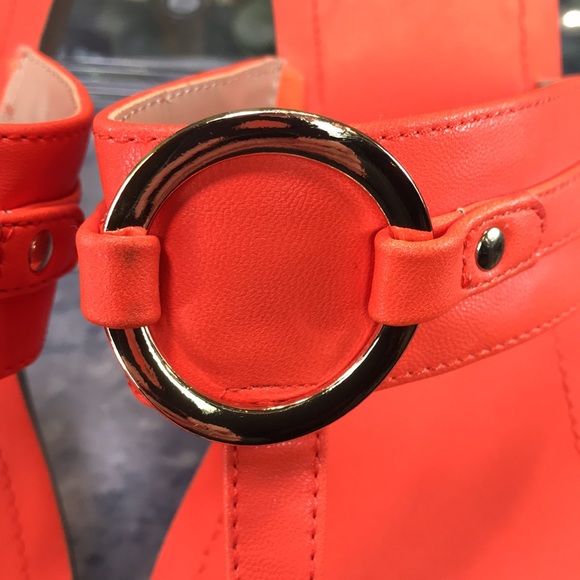 🧡NY&C Bright Orange🧡 Dressy & Decorative Thong Sandals Women’s 10M☀️Like NEW☀️ - Picture 5 of 11